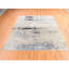 Tapis oriental beige et gris 10 pi x 10 pi, motif abstrait, noué à la main, à poils longs, en laine et en soie