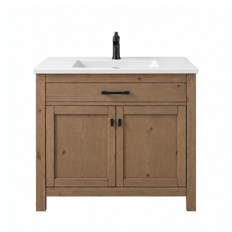 Meuble-lavabo simple Darneshia 30 po avec dessus en résine acrylique