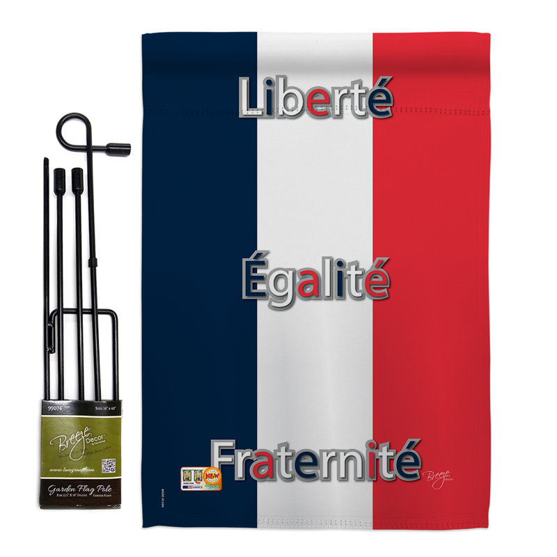 Double Sided 18.5'' H x 13'' W Polyester Flag Set