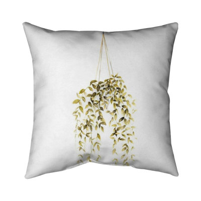 Hanging plant - 20"x20" Outdoors Throw pillow - Spun poly - Print on demand