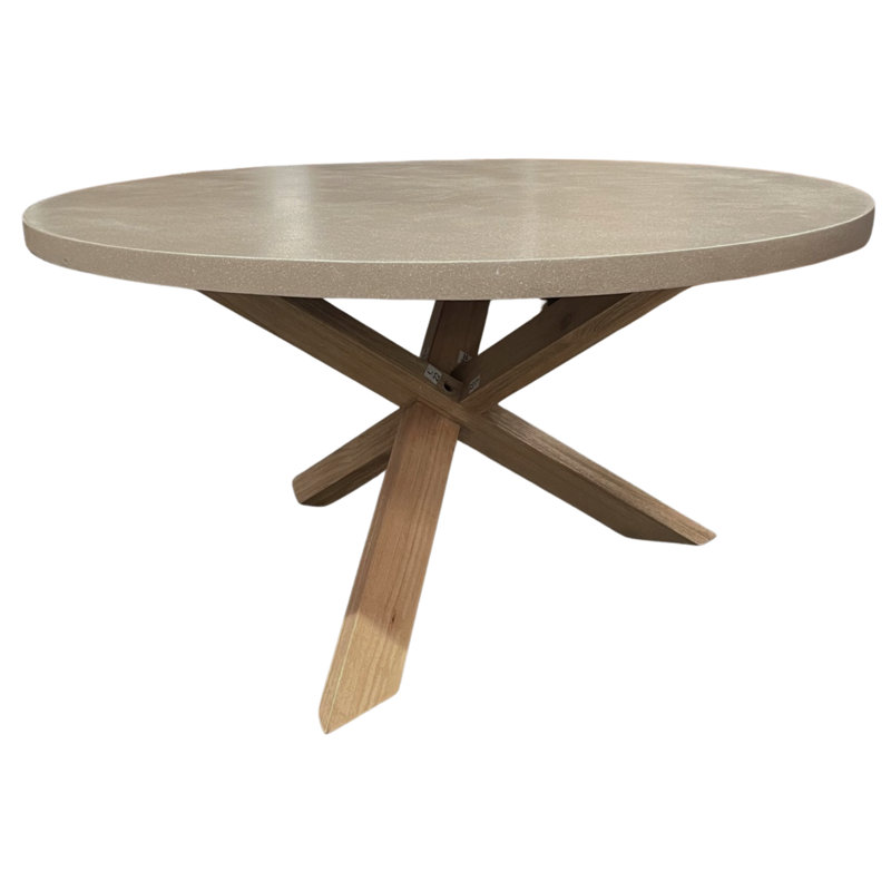 Crandell Oatmeal Round Dining Table