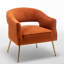 Fauteuil d'appoint en velours Chynna-1662602966