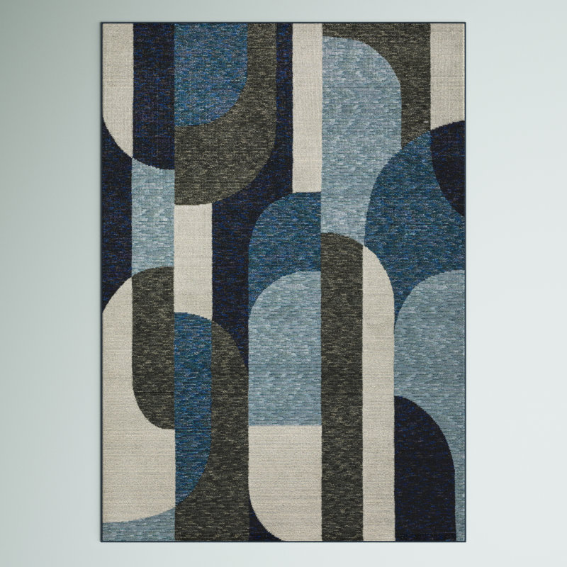 Sisk Abstract Indoor Rug, Rectangle 5'3" x 7'3"