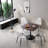 Space-saving Dining Table Sets, Black Mdf And Metal, Modern Kitchen