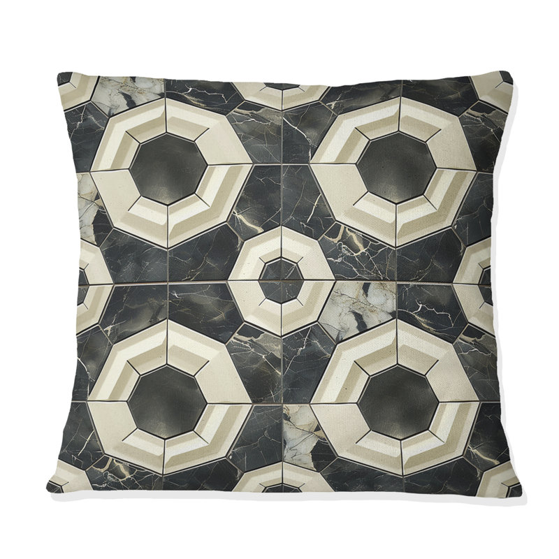 Coussin beige Midcentury I - Midcentury, H 18 po x l 18 po