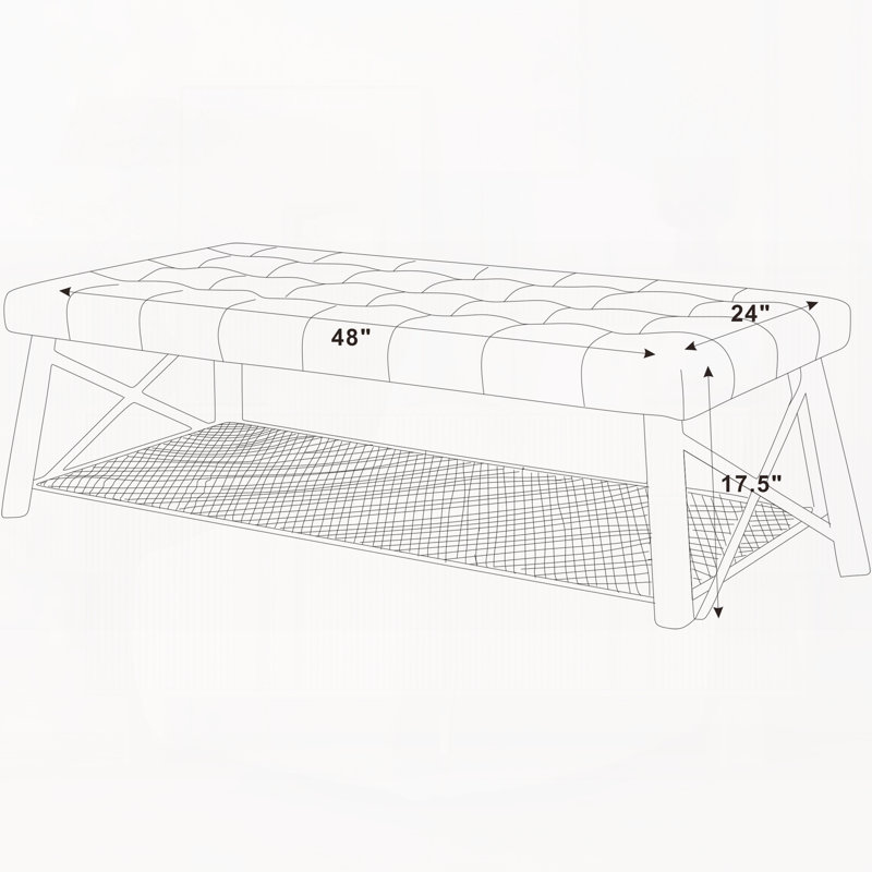 Table basse capitonnée en similicuir
