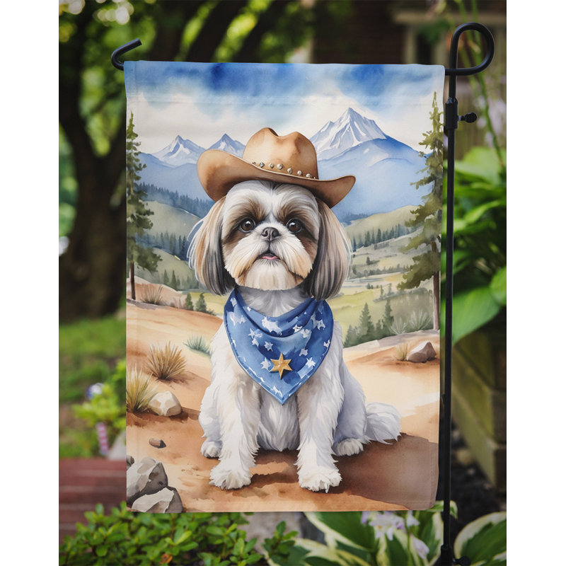 Drapeau Cowboy Welcome Garden, Shih tzu