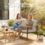 120cm Wide Straight Steel Patio Sofa