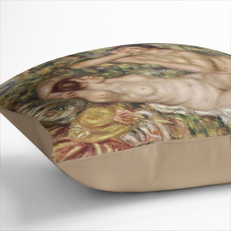 The Bathers Scatter Cushion, 55cm H x 55cm W x 20cm D, Stone