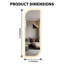 65" x 21" LED Full Length Wall Mirror, Irregular Shape Design, 3-Color Dimmable Lighting, 0.2in Copper-Free Silver Glass, Motion Sensor Auto-Off, Memory Function, Hardwired or Plug-in