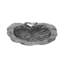 Plaque décorative à feuilles, motif floral texturé 12 po, aluminium gris foncé
