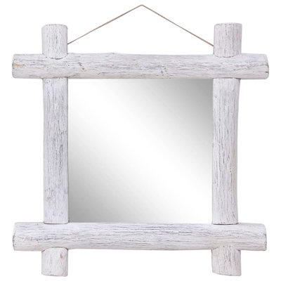 Arely Wood Flat Mirror