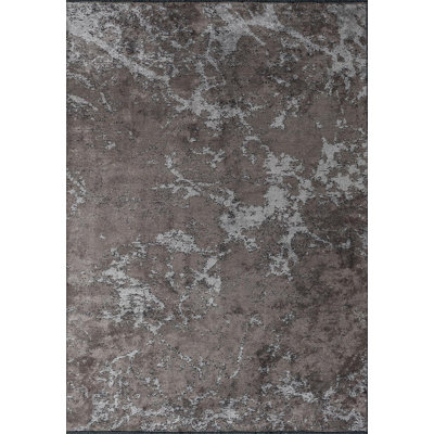 Rapture Abstract Area Rug in Gray