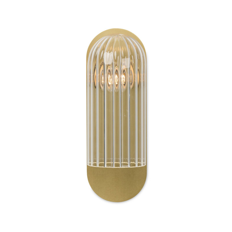 Odyssey Solid Brass Armed Sconce, Burnished Brass, 12" H x 4.25" W x 5.5" D