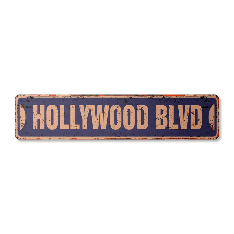 Panneau de signalisation en aluminium Holloywood 4 po x 18 po