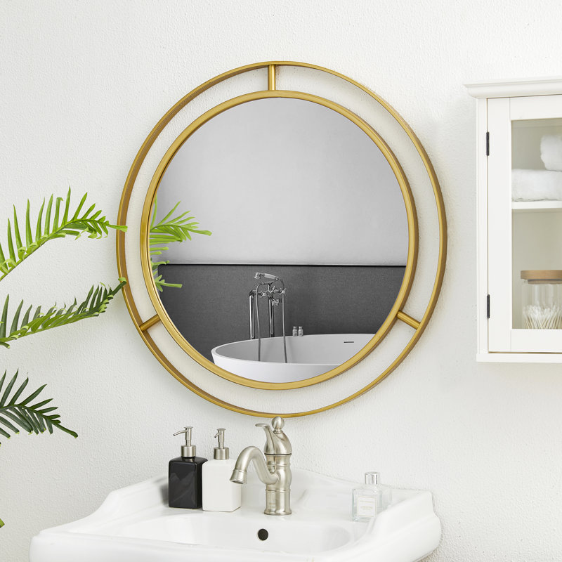 Terwilliger Metal Mirror, Gold Antique, 28" x 28"