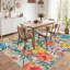 Tapis de salon : Tapis bohème lavable à motif floral pour salon-1485206337-1485206338