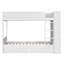Lit superposé simple au-dessus de simple avec tiroirs et armoire de rangement multicouche - Bois massif peu encombrant, blanc-957600307-957600305