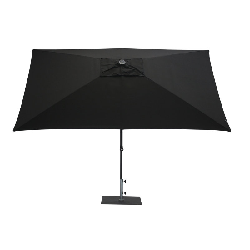 Arthos 300cm X 200cm Rectangular Market Parasol, Black
