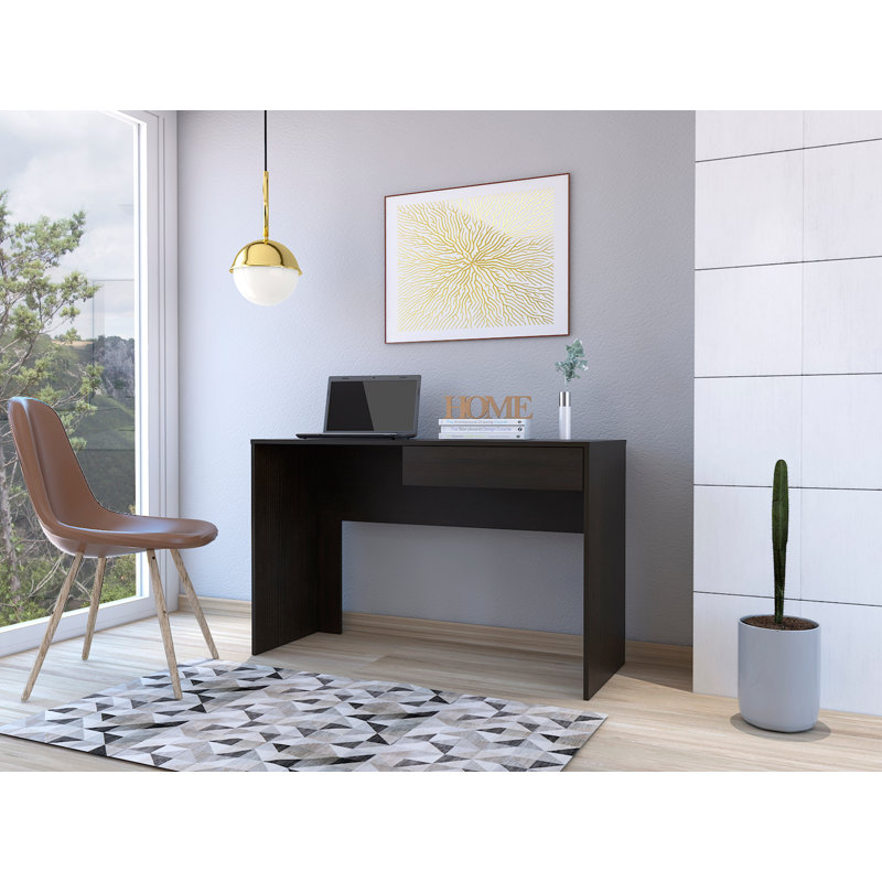 Bureau d'écriture Acre, un tiroir - noir, H 29,5 po x l 43 po x P 18 po