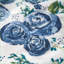 Fauteuil à billes rond 3 pieds - imprimé rose bleue | Tissu | Multicolore