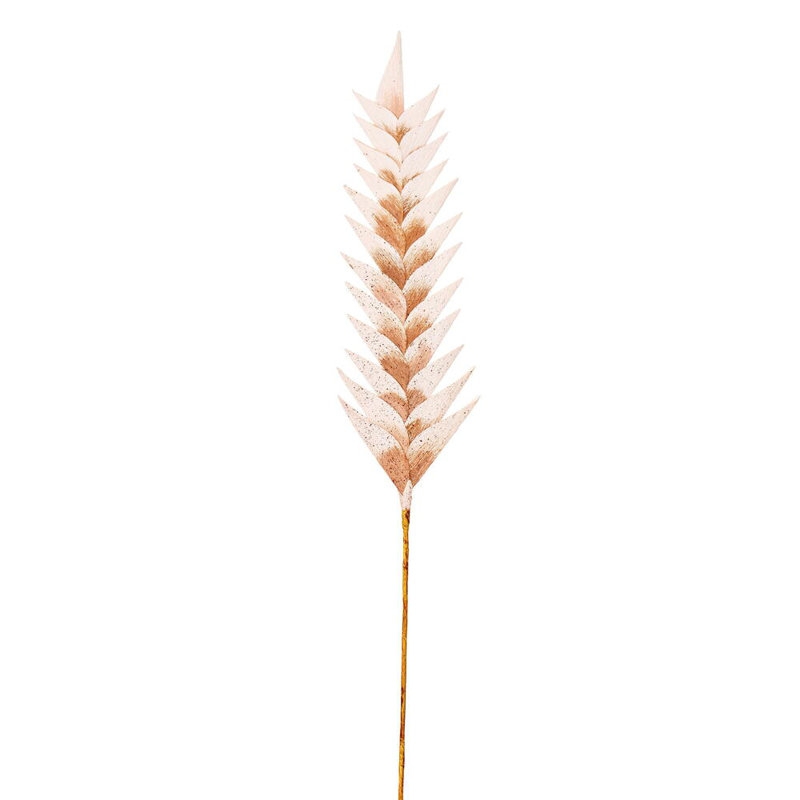 Vickerman 28" Artificial Brown Designer Sword Palm Stem 3/Bag. Features a paper based palm., Light Brown