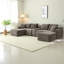 Canapé modulaire polyvalent avec velours côtelé confortable, conception modulaire pour les salons modernes