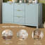 Buffet Wave Design - 3 tiroirs et 3 tablettes réglables à fermeture en douceur pour le salon