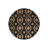 Black Beige Theme Ethnic Motif Patterned Round Woven Base Vintage Decorative Carpet-1186634071