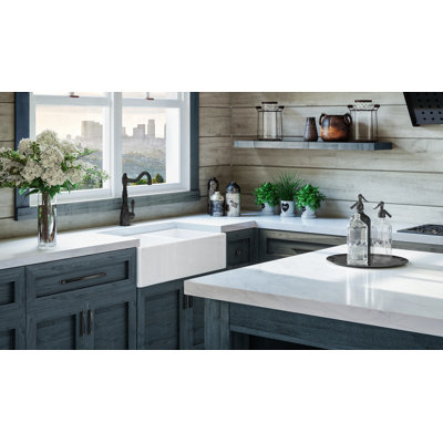 Évier de cuisine à double cuve avec crépine Luxury L 33 po x l 20 po