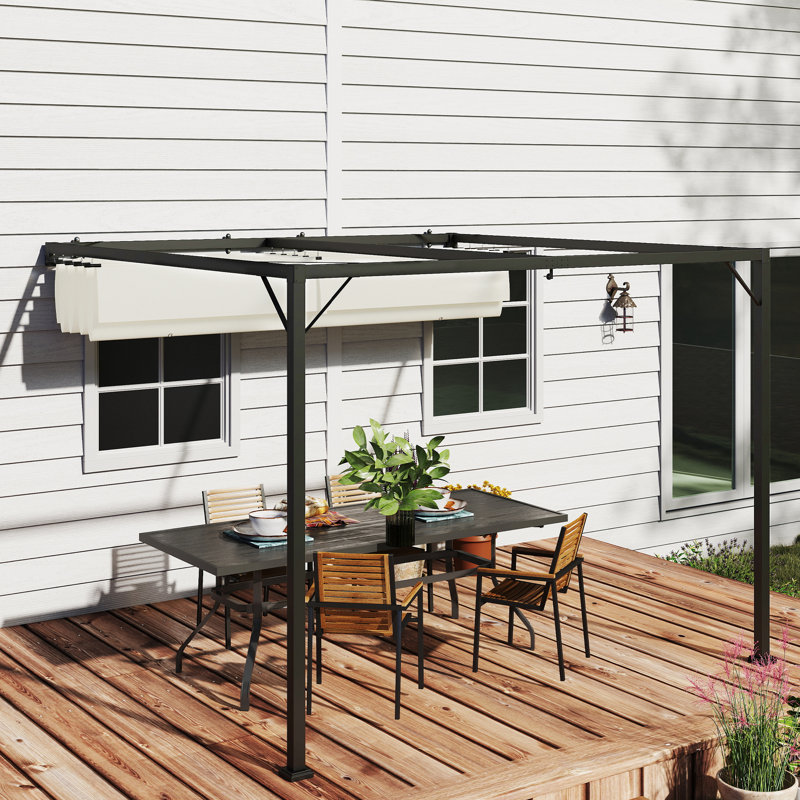 3m x 3m Metal Pergola, Beige