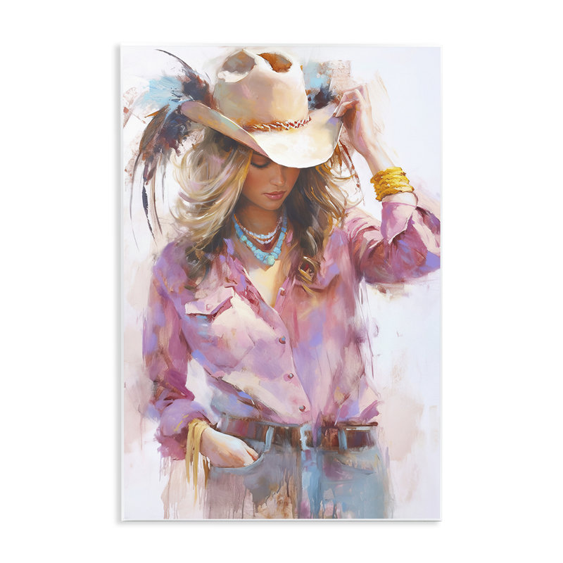 Plaque murale Cowboy Hat Reflections, design par Tina LeCour, H 15 po x l 10 po