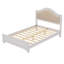 Grand lit moderne avec tête de lit tapissier de luxe et DEL cachée, gris crème, sans sommier pour chambre à coucher, tête de lit lumineuse de style élégant, en tissu doux
