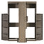 Grand lit escamotable peu encombrant, bois MDF gris, style moderne pour les petits bureaux à domicile