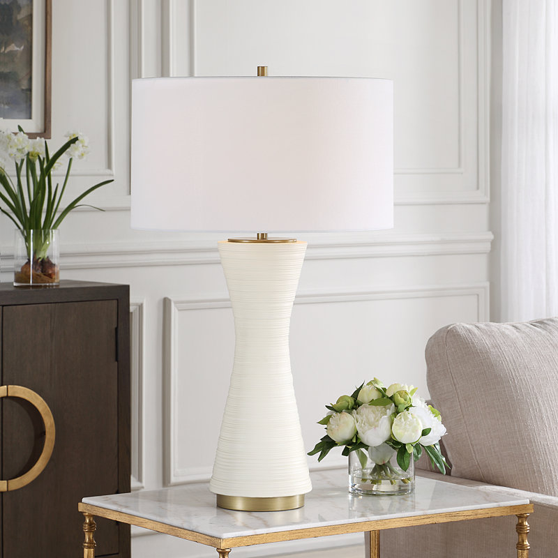 Usiel Matte White Table Lamp