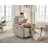37" Upholstered 3 In 1 Swivel Glider Power Recliner-1418109443