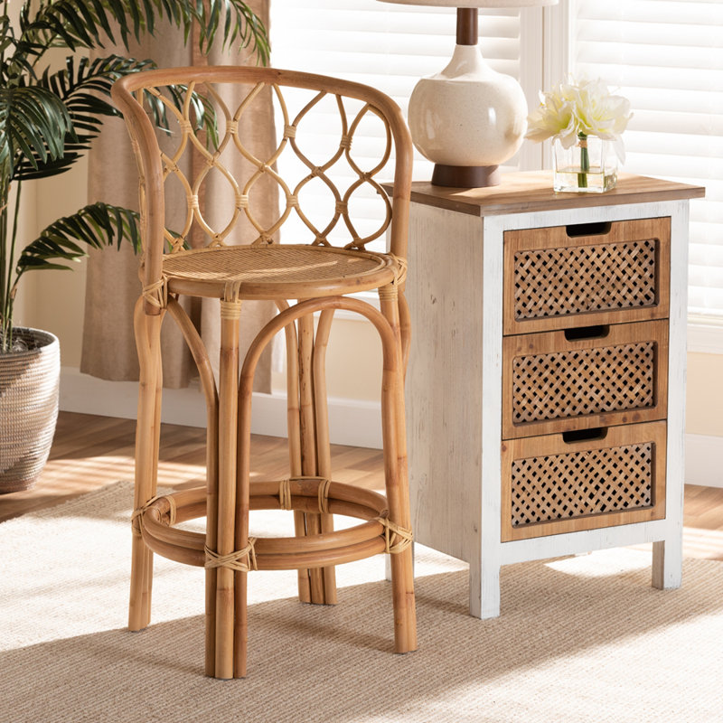 Caseareo 26.2" Rattan Counter Stool