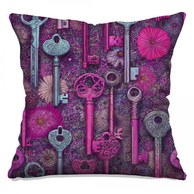 Coussin décoratif Vintage Keys, coussins décoratifs double face