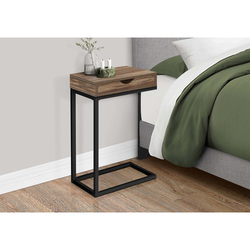 Table de bout Marybeth, Brun, Noir, H 24,5 po x l 16 po x P 10,25 po