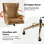 Fauteuil de direction pivotant en cuir véritable Heeg-102291124