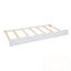 Lit simple avec lit gigogne et tablette de rangement