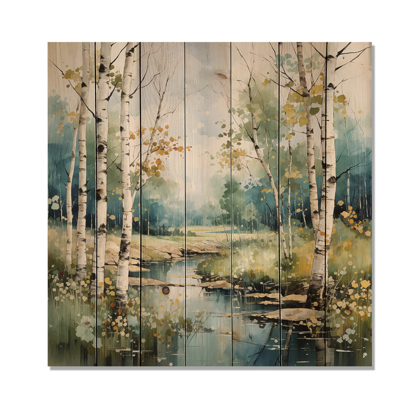 Birch Woods Whispering Winds X, H 15 po x l 15 po x P 0,78 po