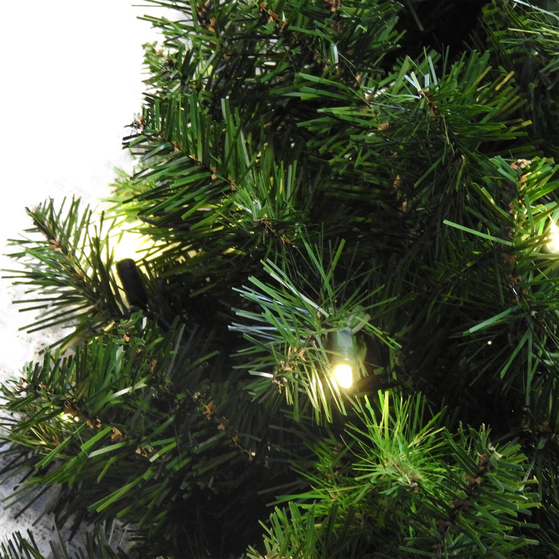 Faux Lighted Fir Wreath, 31" H x 10" W x 31" D