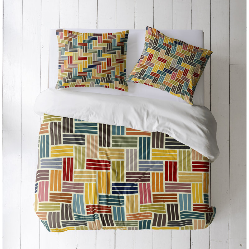 Abstract Duvet Cover, King Duvet Cover + 2 King Shams