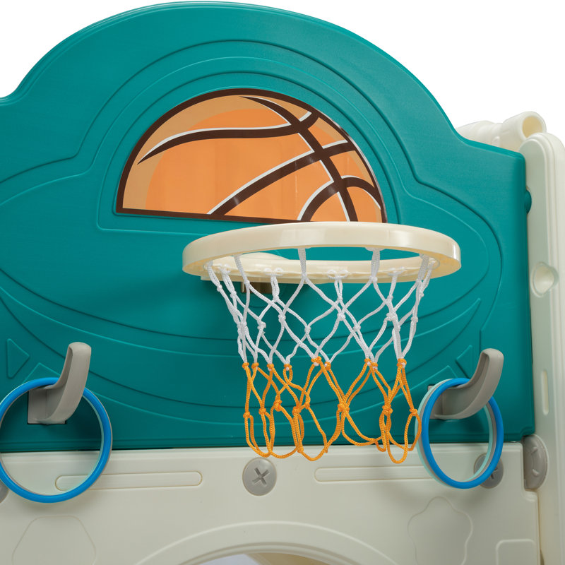 Ensemble de jeu pour enfants 9 en 1, jeu d'escalade intérieur et extérieur avec panier de basketball