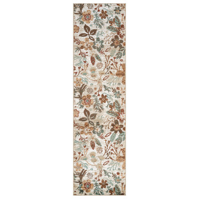 Beige Multi Garden Floral Area Rug