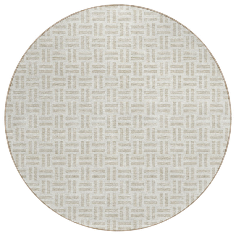 Aquaisha Geometric Rug, Round 8'