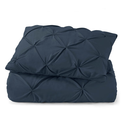 Double Brushed Pleated Duvet Cover Set