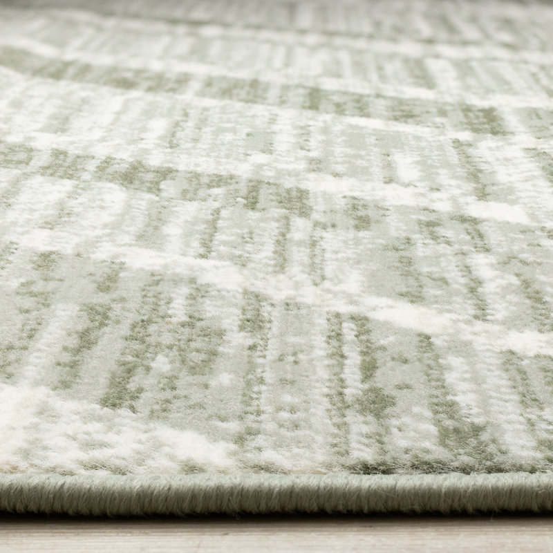 Tapis beige crème moderne contemporain Manzelli, Rectangle 7 pi 9 po x 10 pi 6 po