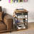 4-Tier Audio Rack Storage Stand with Drawer and 2 Hooks, Black